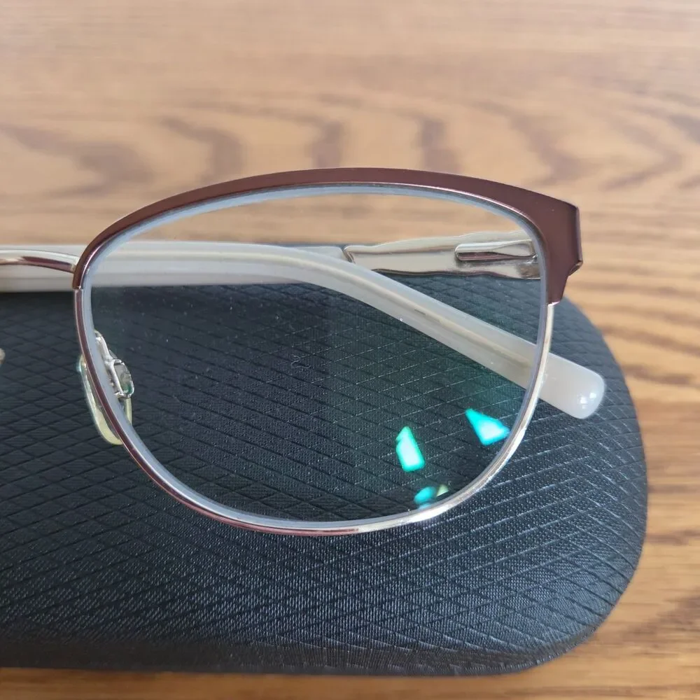 South Hampton SH9001 Eyeglasses Brown Gold Cat Eye Full Rim Frame 55-15-140